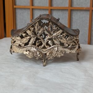 Antique Victorian Carriage Box | 4x Silver Plated | 1800s| Jewelry Caddy *Imperf